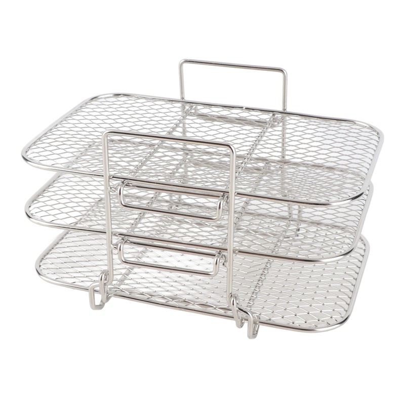 Dual Air Fryer Rack Multi Layered Dehydrator Racks 304 Stainless