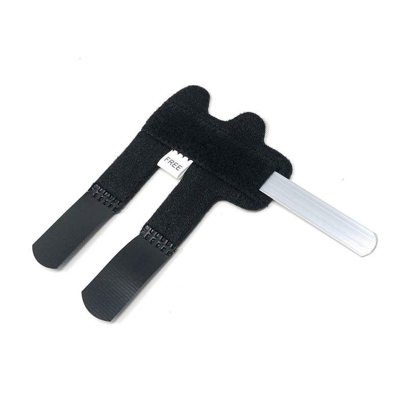 LUSAS 指サポーター ゆびサポーター 柔道整復師が推奨 指固定 保護 フリーサイズ ブラック 有孔（穴有り）, 1個入り