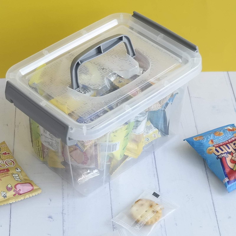Farmoon 3.5 Quart Clear Storage Bin, Small Plastic Stackable Box/Cotainer
