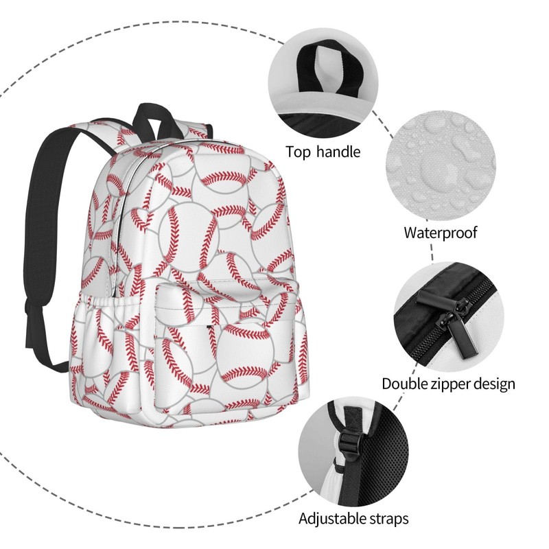 Jbofyee Backpack For Men Women, Baseball, One Size, Daypack Backpacks
