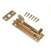 DOOR BARREL SLIDE BOLT CRANKED OFFSET 75MM 3 INCH BRASS + SCREWS ( pack of 2 )