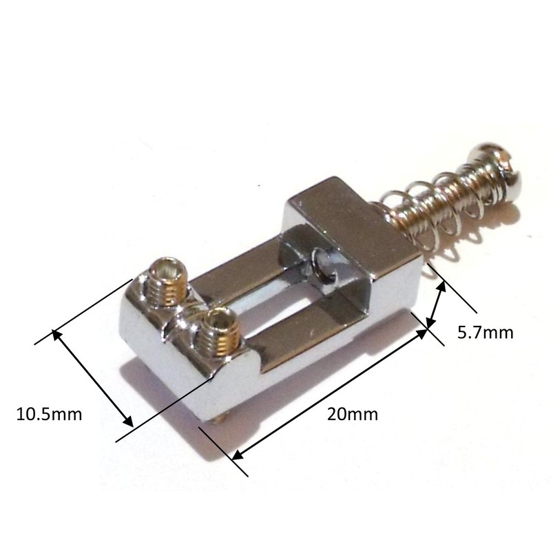 Single individual strat electric guitar bridge saddle in chrome tremolo