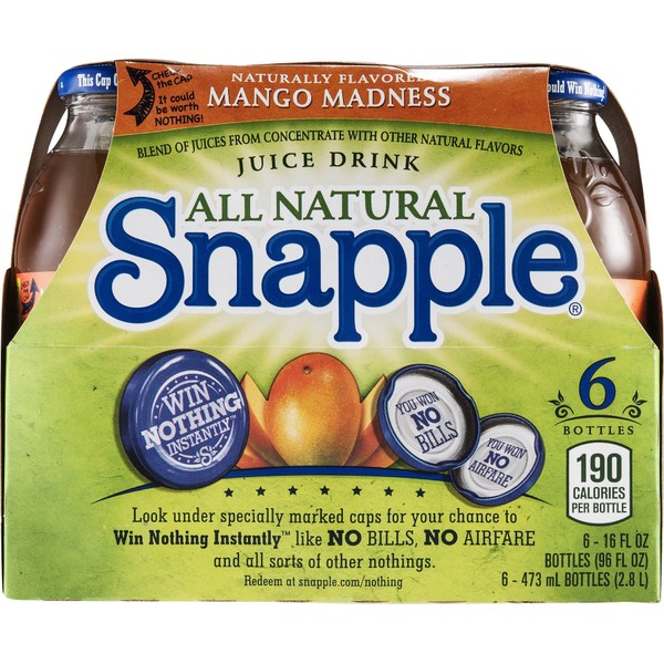 Snapple All Natural Mango Madness - 6 CT
