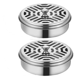 2 Portable Coil Holder, Incense Box Sandalwood Holder with Handle, Fireproof Incense Burner for Home Office Camping