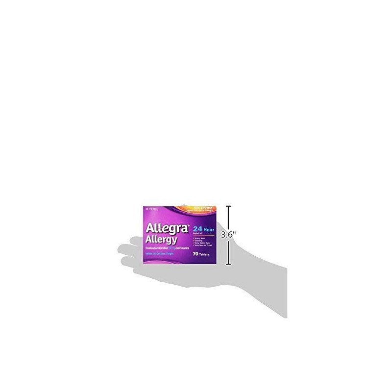 Allegra Adult 24 Hour Allergy Tablets, 180Mg, Noticeable Relief in