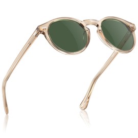 CARFIA Vintage Polarized Sunglasses for Men UV400 Protection Retro Fashion Eyewear Hand-crafted Acetate Frame CA5288L