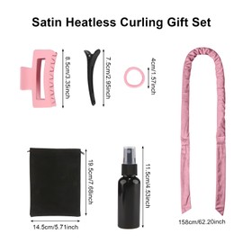 Pink Curling Set for Women - All-in-One Styling Kit with Adjustable Headband, 4 Hair Accessories & Travel Bag | Fashionable Salon-Quality Waves for Daily/Party Use | Easy DIY Home Styling