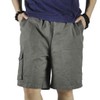Putaowor Mens Cotton Loose Fit Full Elastic Waist Twill Cargo
