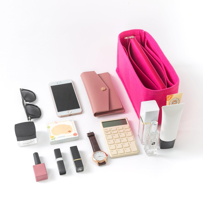 Mausouca Felt Purse Organizer with Zipped, Bag Organiser Insert for