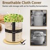 5-Pack Cloth Covers for Sourdough Starter Jars, Green Avocado Reusable