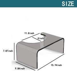 Acrylic Toilet Stool Squat Set of 2, Squatting Toilet Stool for Adults Kids,Modern Design Pooping Stool, Easily Blend into Any Bathroom (Clear-2PCS)