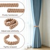 4 Pack Linen Braided Curtain Tiebacks, Boho Rustic Curtain Holdback