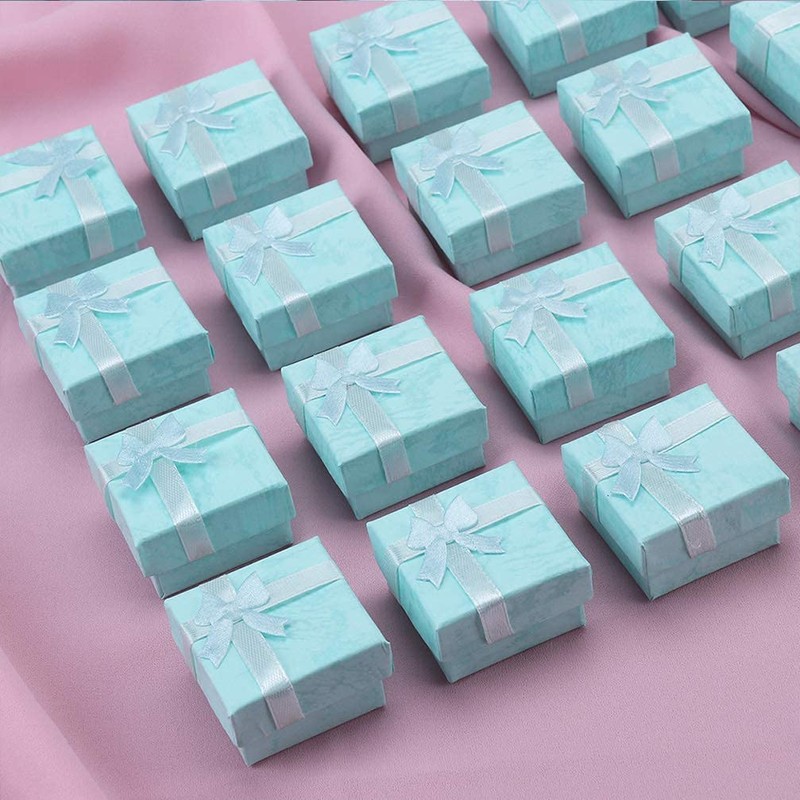 BESTOYARD Gift Box Accessory Paper Box Bowknot Accessory Case Square