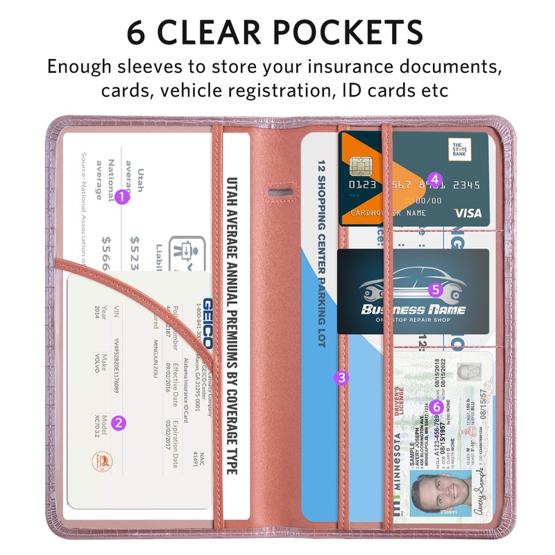 CoBak Car Registration and Insurance Holder - Vehicle Glove Box