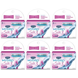 Schick Hydro Silk 3 Razor Blades Refills for Women, 24 Count (Bulk Packaging)