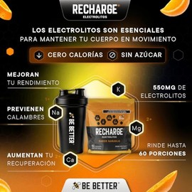 Better Recharge Electrolitos Polvo Porciones Sabor Naranja 252