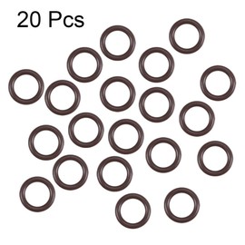 sourcing map Fluorine Rubber O-Rings 9mm OD 6mm ID 1.5mm Width, Metric FKM Sealing Gasket, Pack of 20