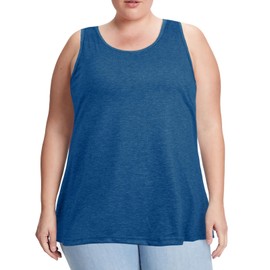 Plus Size Tank Tops for Women Summer Sleeveless Workout Tank Tops Scoop Necklines T-Shirts Casual Loose Navy Blue