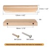 sourcing map Wood Pull Handles, 6pcs 96mm/3.78" Hole Distance Wooden