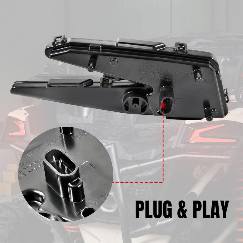 SAUTVS X3 Tail Lights Assembly, LED Smoked Black Taillights Rear