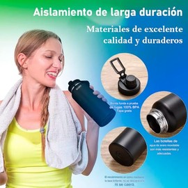 Botella Agua Fría Caliente 1.2 L Termo Acero Inoxidable                                                                                               