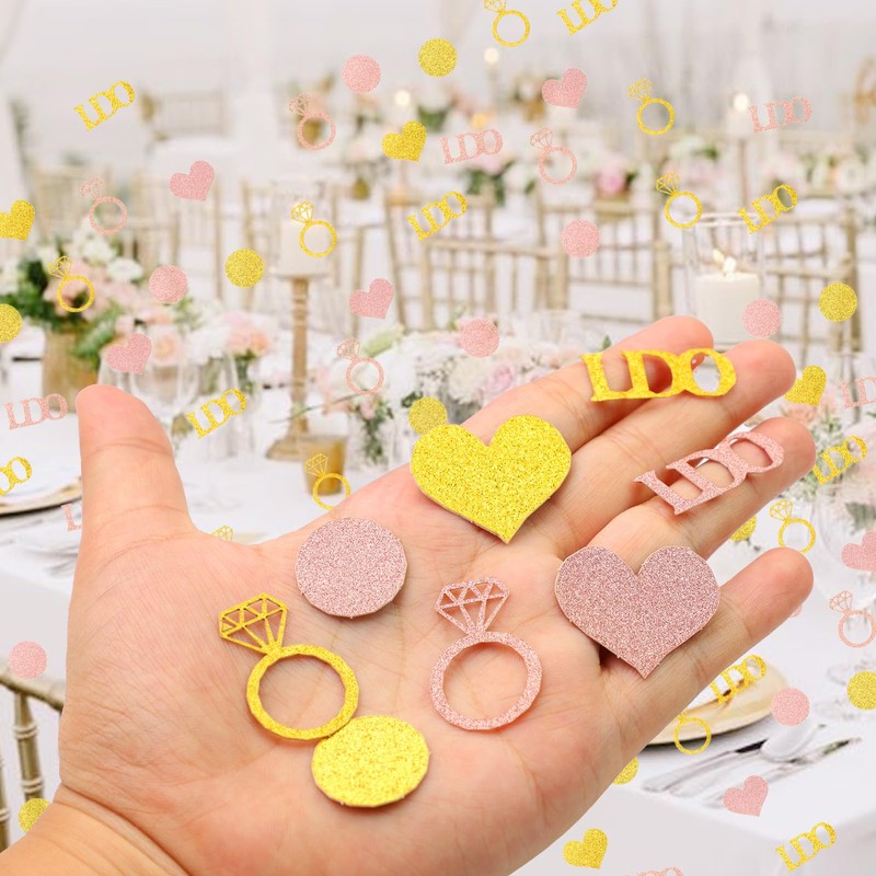 200 Pieces Rose Gold Wedding Confetti, 30g Wedding Table Decorations,