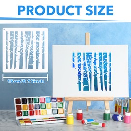 Small Pattern Stencil for Crafts,Ymapinc 14pcs Layering Mixed Media Stencils,Reusable Stencils for Painting,Geometric Patterns Stencils for Painting Canvas Furniture Paper Scrapbooking