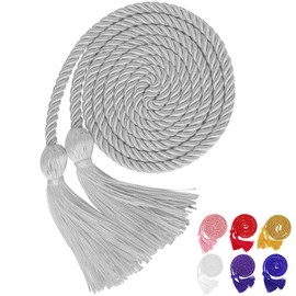 Graduation Honor Cord, 2025 Graduation Cord Yarn Honor Cords with Tassel for College Graduation Students (Sliver)