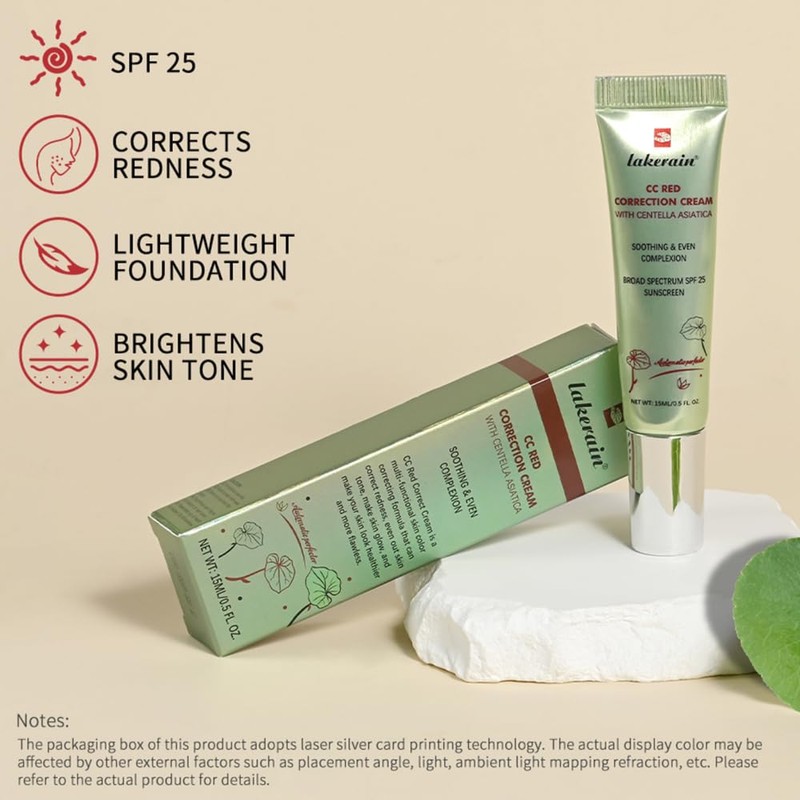 Color Correcting CC Cream with Centella Asiatica (Green)