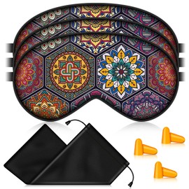 BVYA 3 PCS A Set, Silk Sleep Mask, Eyes Mask, Mulberry Silk Soft Adjustable Strap Eye Cover (H SERIES)