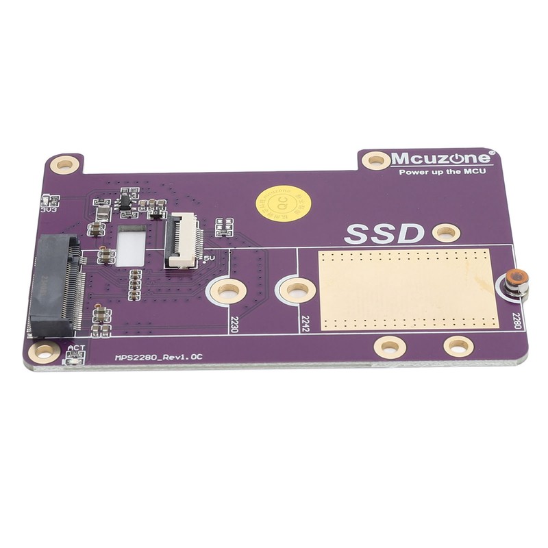 SSD Expansion Board for RPi 5 Support PCIE X1 and