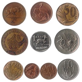 10 South African Old Coins From Africa (Rsa) Collectible Coins Cents. Perfect Choice For Your Coin Bank, Coin Holders And Coin Album