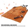 QeeLink Leather Welding Work Shop Apron with 6 Tool Pockets,