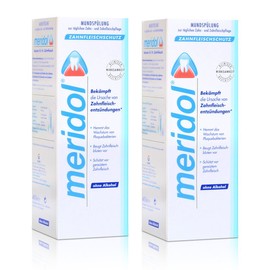 2x Meridol Mouth rinse Gingival barrier 400ml - without alcohol