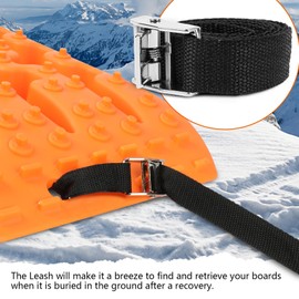 ZESUPER Recovery Traction Tracks for Off-Road Mud, Sand, Snow Tire Ladder Traction Track Vehicle Extraction Traction Mats (Pack of 2)(Orange)