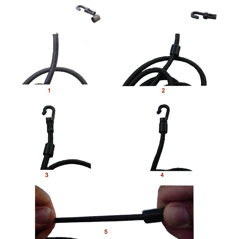 10 Pcs Bungee Shock Cord Hook for 1/4 inch and