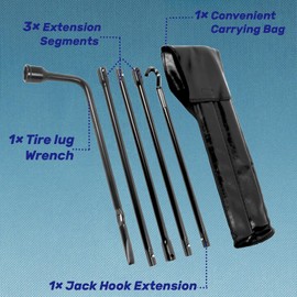 Reeauto Spare Tire Tool Kit with Spare Tire Jack Handle and Wheel Lug Wrench Compatible with 2003-2018 Ram 1500 and 2019 Ram 1500 Classic