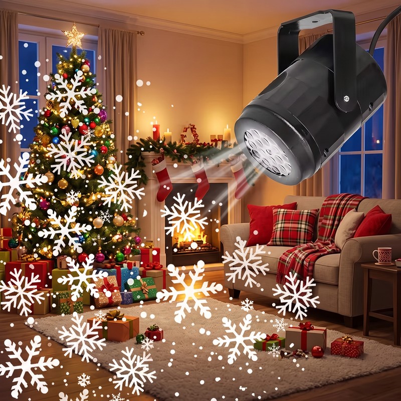 Snowflake Projector Light for Christmas and Holiday Decor – Rotating