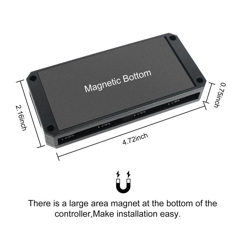 ARGB PWM Fan Hub, Addressable 5V-3PIN 2-in-1 RGB Computer PC