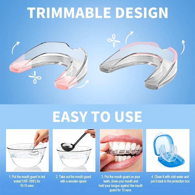 Protector Bucal para Moler Dientes, Protector Bucal para Dormir, Guarda