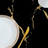 Tablecloth Black and Gold Middle Runner Modern Tablecloths with Marble