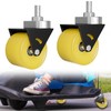 Upgrade Complete Caster Wheels Assembly Fit for Razor Crazy Cart