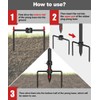 Garbuildman Pole Stabilizer Stand Applies to 1.41"/1.81”/2.12” Poles with 2