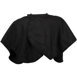 ForPro Low Fluorine Makeup Cape, Professional Mid-Length Beauty Cape with Adjustable Velcro Closure, 27.5" x 30", Black