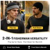 TOP-EX 80% Merino Wool Fisherman Beanie for Men Women Knit