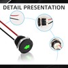Flylin 4PCS 12V LED Indicator Light, Waterproof Metal Signal Indicator