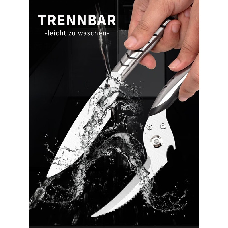 Stainless Steel Meat Scissors Sharp Poultry Scissors Japanese Household Scissors
