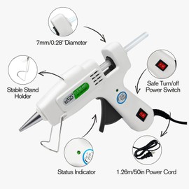 Krightlink Hot Glue Gun Kit with 30 Glue Sticks, Fast Preheating Hot Melt, High Temp for School Crafts DIY Arts and Quick Home Repairs (20w) | Krightlink