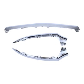 Roneeson Front Left and Right and Center Lower Bumper Lip Trim Molding Strip Chrome for Mercedes C300 2015-2021, C350e 2016-2018, C400 2015, C63 AMG 2015-2021, C63 AMG S 2015-2023