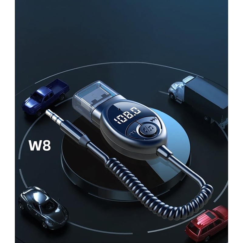 Bluetooth 5.3 Wireless Auto FM Sender Aux Adapter USB auf